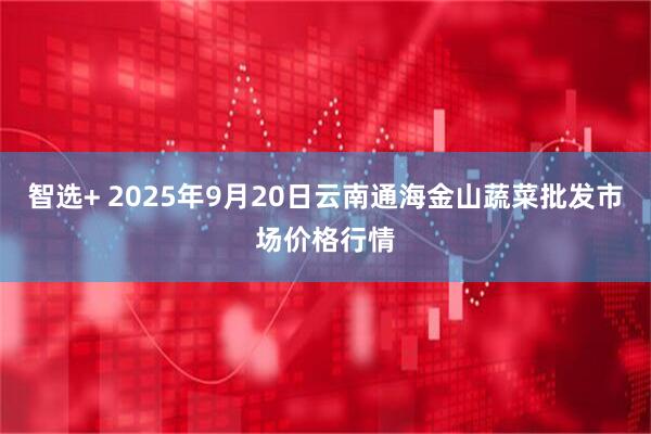 智选+ 2025年9月20日云南通海金山蔬菜批发市场价格行情